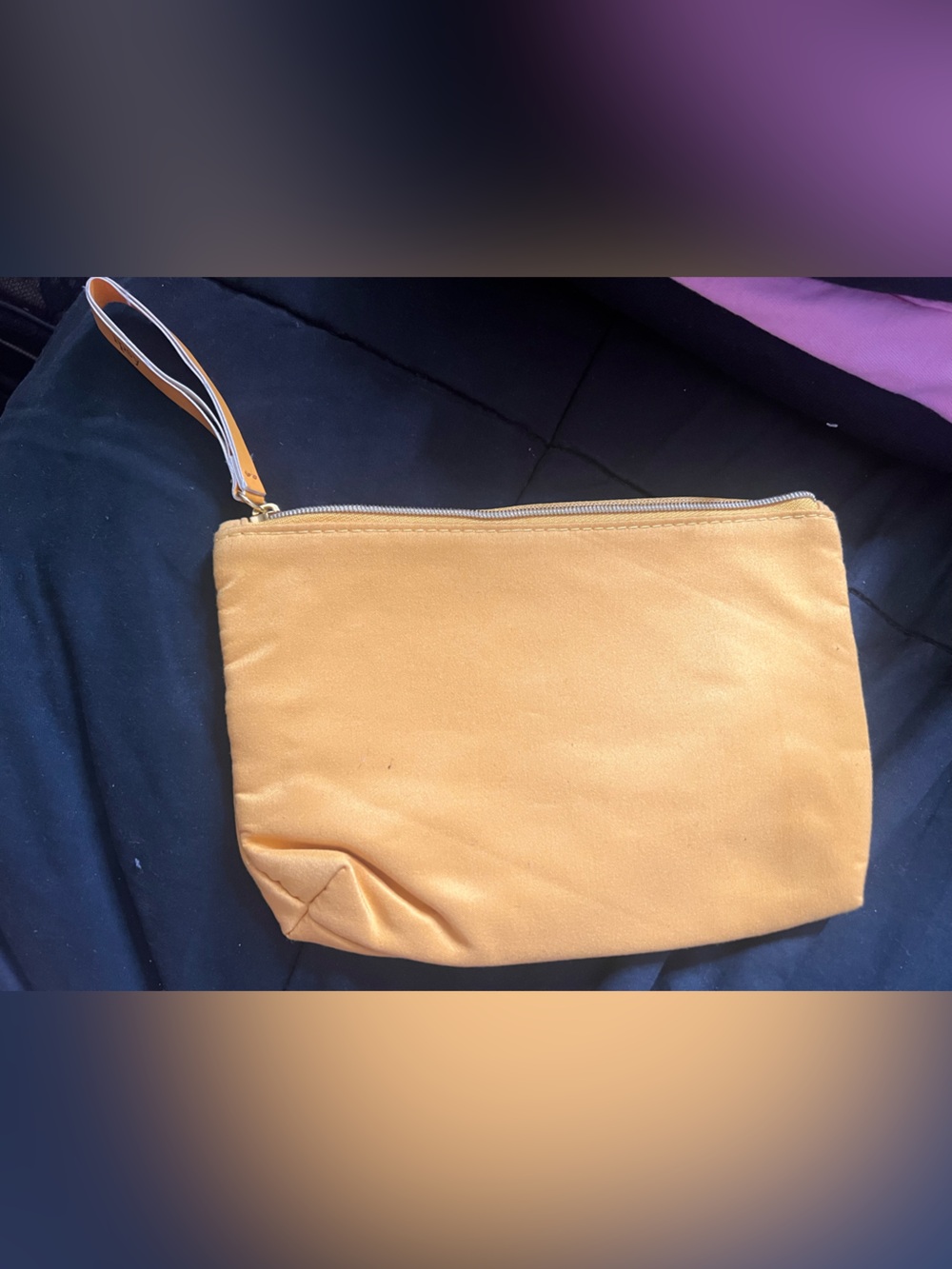 ipsy Metallic Bronze and Mustard Two-Tone Wristlet - Picture 2 of 2